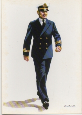 POSTAL UNIFORMES MILITARES. TENIENTE DE NAVIO. UNIFORME DE DIARIO. ESPAÑA 1939 Nº 28