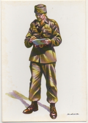 POSTAL UNIFORMES MILITARES. ALUMNO ESCUELAS POPULARES DE GUERRA. ESPAÑA 1939 Nº 22