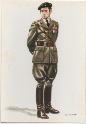 POSTAL UNIFORMES MILITARES. OFICIAL DE INGENIEROS. MINADORES. ESPAÑA 1937 Nº 20