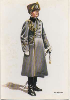 POSTAL UNIFORMES MILITARES. CAZADORES DE LUSITANIA. MEDIA GALA. ESPAÑA 1927 Nº 6