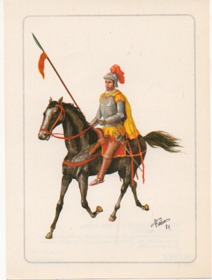 LAMINA MILITAR. REINADO DE FELIPE ll. ARCHERO. COL. LINES. LAMINA Nº 5