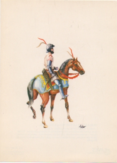 LAMINA MILITAR. REINADO DE LOS REYES CATOLICOS. ARCHERO BORGOÑEZ. LAM. Nº 8