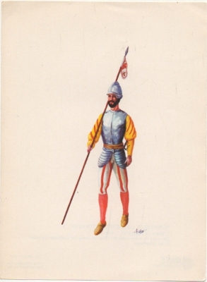 LAMINA MILITAR. REINADO DE LOS REYES CATOLICOS. PIQUERO. LAM. Nº 15