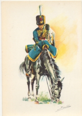 COLECCIÓN DE 17 POSTALES DE UNIFORMES MILITARES DE CABALLERIA. EJERCITO ESPAÑOL