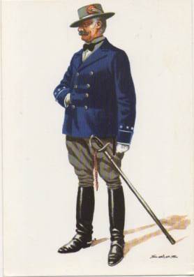 POSTAL UNIFORMES MILITARES SIGLO XX. OFICIAL DE LA REMONTA Y YEGUADA MILITAR 1910