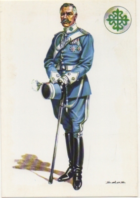 POSTAL UNIFORMES MILITARES SIGLO XX. TTE. CORONEL CABALLERIA. CAZADORES ALCANTARA 1911