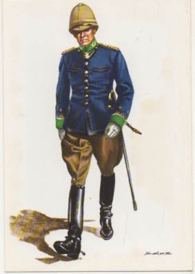 POSTAL UNIFORMES MILITARES SIGLO XX. OFICIAL DE MILICIA VOLUNTARIA EN CEUTA 1913