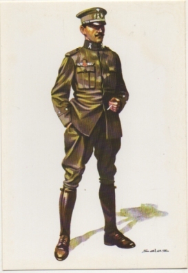 POSTAL UNIFORMES MILITARES SIGLO XX. OFICIAL DE SERVICIO DE AERONAUTICA MILITAR 1914