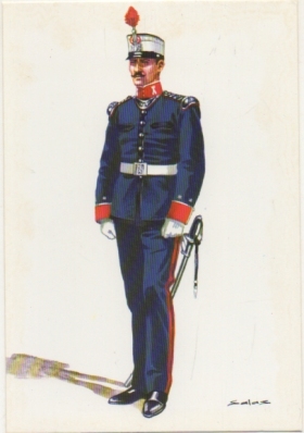 POSTAL UNIFORMES MILITARES SIGLO XX. OFICIAL DE INGENIEROS. UNIFORME DE GALA 1920