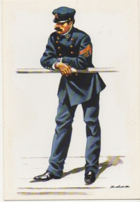 POSTAL UNIFORMES MILITARES SIGLO XX. SUBOFICIAL DE LA ARMADA 1921