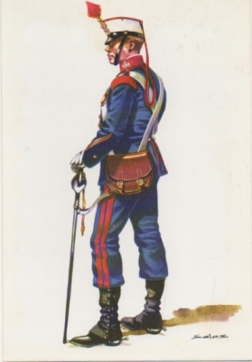 POSTAL UNIFORMES MILITARES SIGLO XX. SUBOFICIAL DEL CUERPO DE SANIDAD 1921
