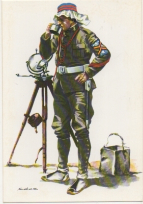 POSTAL UNIFORMES MILITARES SIGLO XX. CABO DE TRASMISIONES. 1922