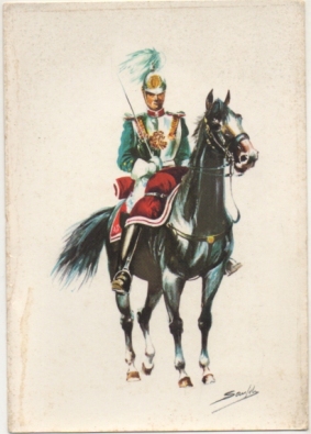 POSTAL UNIFORMES MILITARES. CAPITAN DE LA ESCOLTA REAL 1890. SERIE 1 Nº 13