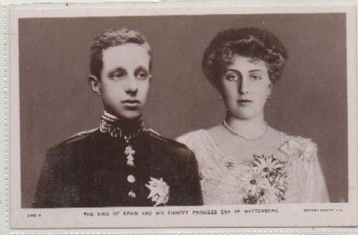 POSTAL DE THE KING OF SPAIN AND HIS FRANCEE PRINCESS ENA OF BATTEMBERG