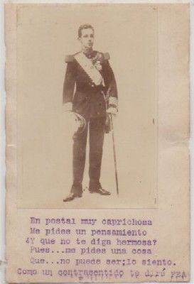 POSTAL DE ALFONSO Xlll. EN FOTO POSTAL