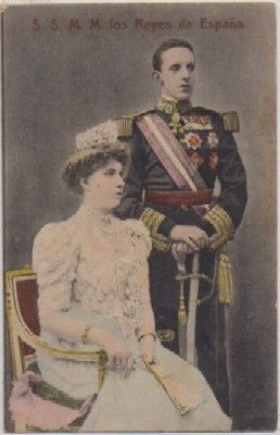 POSTAL DE S.S. M.M. LOS REYES DE ESPAÑA