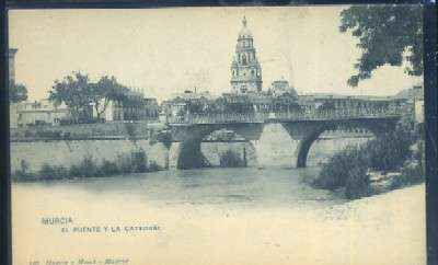 POSTAL ANTIGUA DE MURCIA - EL PUENTE Y LA CATEDRAL