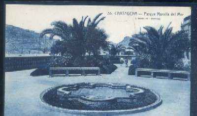 POSTAL ANTIGUA DE MURCIA - CARTAGENA PARQUE MURALLA DEL MAR