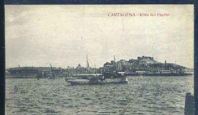 POSTAL ANTIGUA DE CARTAGENA - VISTA DEL PUERTO
