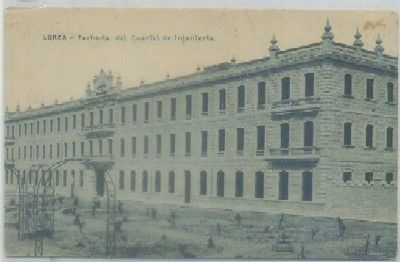 POSTAL ANTIGUA DE MURCIA. LORCA. FACHADA DEL CUARTEL DE INFANTERIA