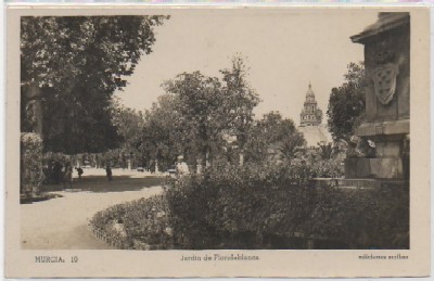 POSTAL DE MURCIA. JARDIN FLORIDABLANCA Nº 10