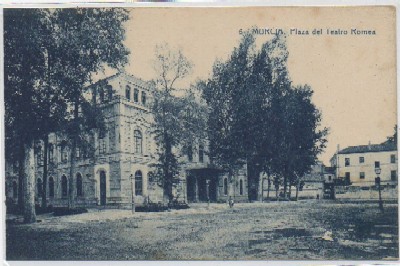 POSTAL ANTIGUA DE MURCIA. PLAZA DEL TEATRO ROMEA Nº 6