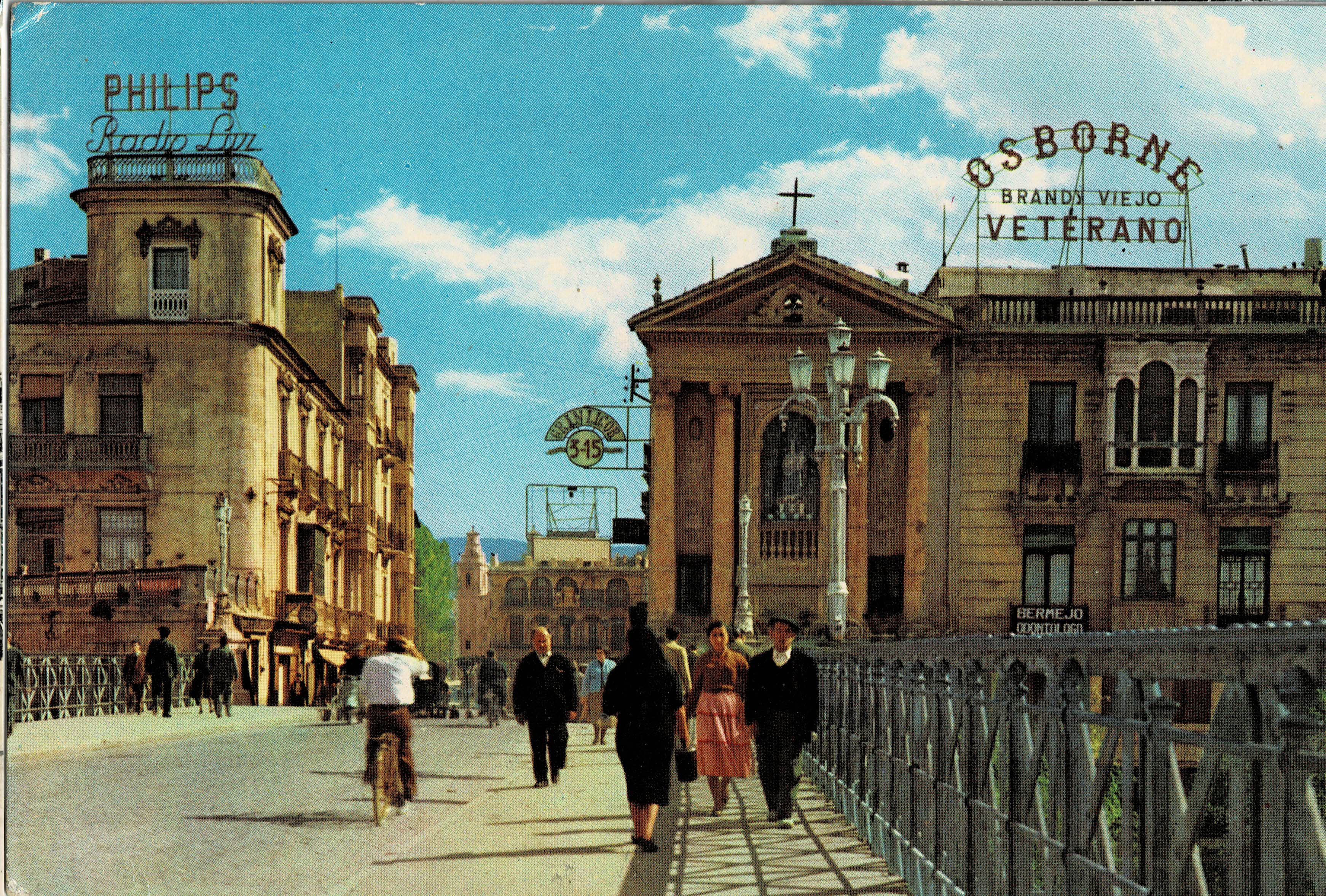 POSTAL MODERNA DE MURCIA. PUENTE VIEJO Y NTRA. SRA. DE LOS PELIGROS