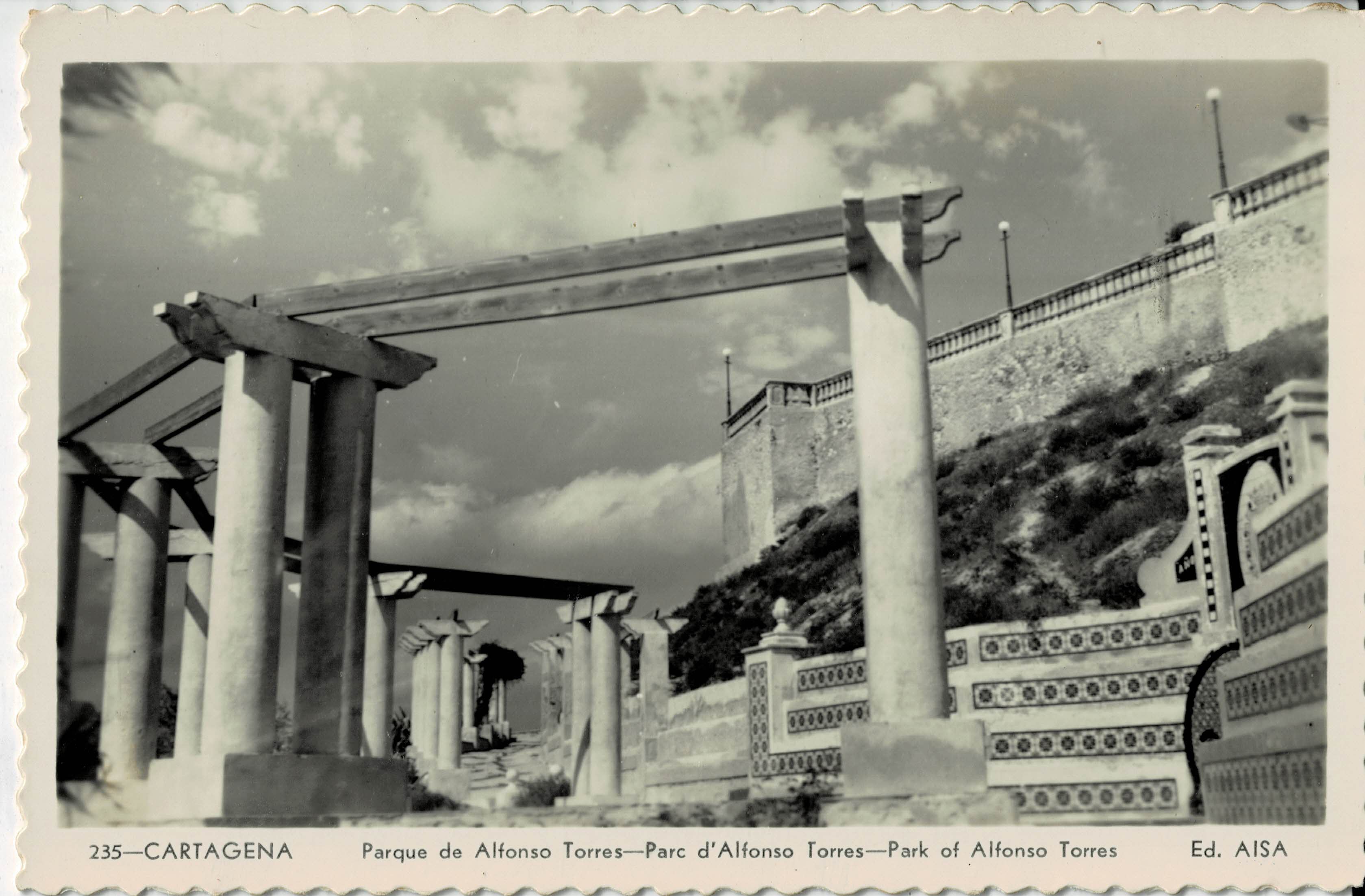 POSTAL MODERNA DE MURCIA. CARTAGENA PARQUE DE ALFONSO TORRES