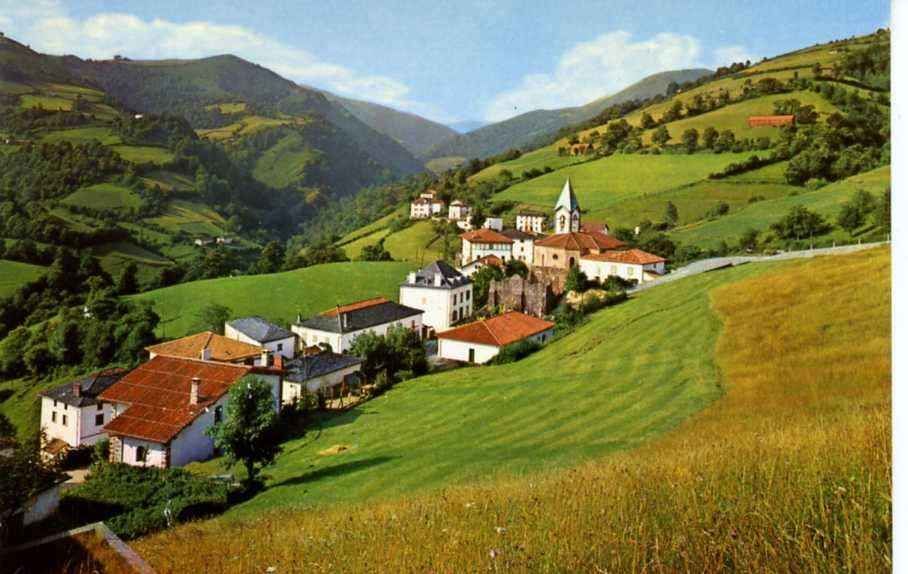 POSTAL DE VARCARLOS. VISTA GENERAL, AL FONDO PUERTO DE IBAÑETA