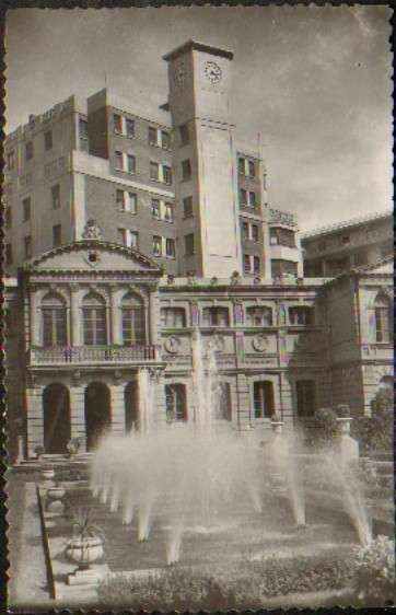 POSTAL DE PAMPLONA. Nº 4. PUENTE Y PATIO PALACIO DIPUTACION.