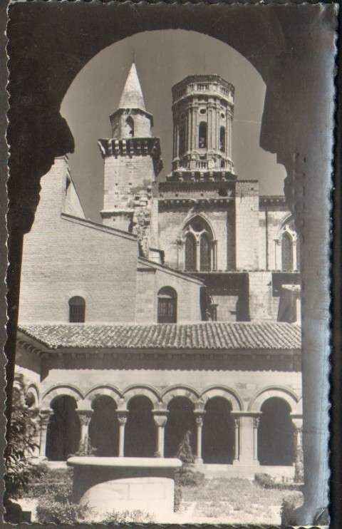 POSTAL DE TUDELA. CATEDRAL. CLAUSTRO Y TORRE CATEDRAL. Nº 19-
