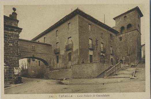POSTAL DE NAVARRA TAFALLA Nº 125 CASA PALACIO DE GUENDULAIN