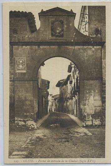 POSTAL DE NAVARRA OLITE Nº 127 PORTAL DE ENTRADA DE LA CIUDAD. SIGLO XVll