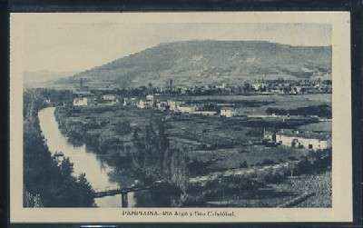 POSTAL ANTIGUA DE NAVARRA PAMPLONA - RIO ARGA Y SAN CRISTOBAL