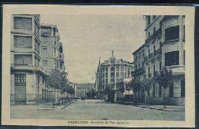 POSTAL ANTIGUA DE NAVARRA PAMPLONA - AVENIDA DE SAN IGNACIO