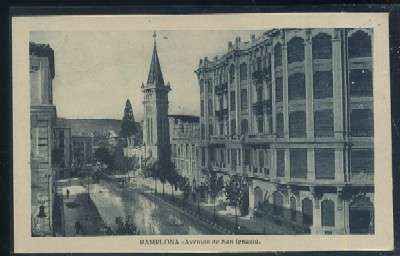 POSTAL ANTIGUA DE NAVARRA PAMPLONA - AVENIDA DE SAN IGNACIO