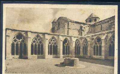 POSTAL ANTIGUA DE LA OLIVA Nº 153 - VISTA PARCIAL DEL CLAUSTRO ( SIGLO XIII )