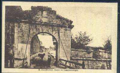 POSTAL ANTIGUA DE NAVARRA - PAMPLONA Nº 28 PORTAL DE ZUMALACARREGUI