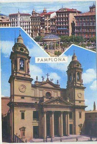 POSTAL DE NAVARRA - PAMPLONA. PLAZA DEL CASTILLO Y CATEDRAL Nº 30