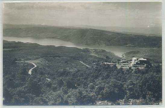 POSTAL DE NAVARRA. MONASTERIO DE LEYRE. VISTA GENERAL Y PANTANO Nº 36