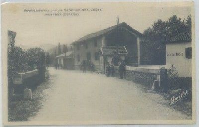 POSTAL ANTIGUA DE NAVARRA. PUENTE INTERNACIONAL DE DANCHARINEA-URDAX