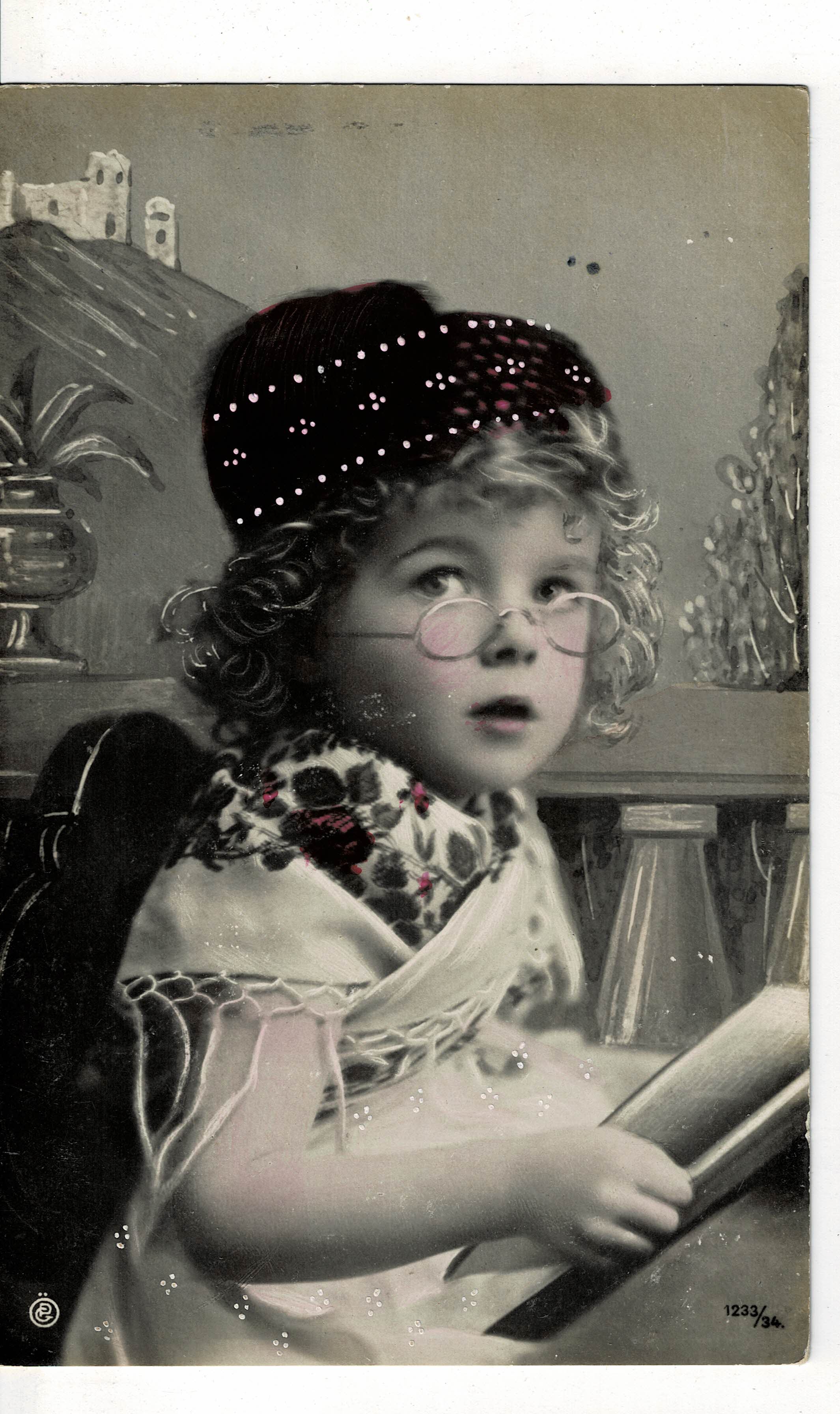 POSTAL DE NIÑOS. NIÑO CON SOMBRERO.