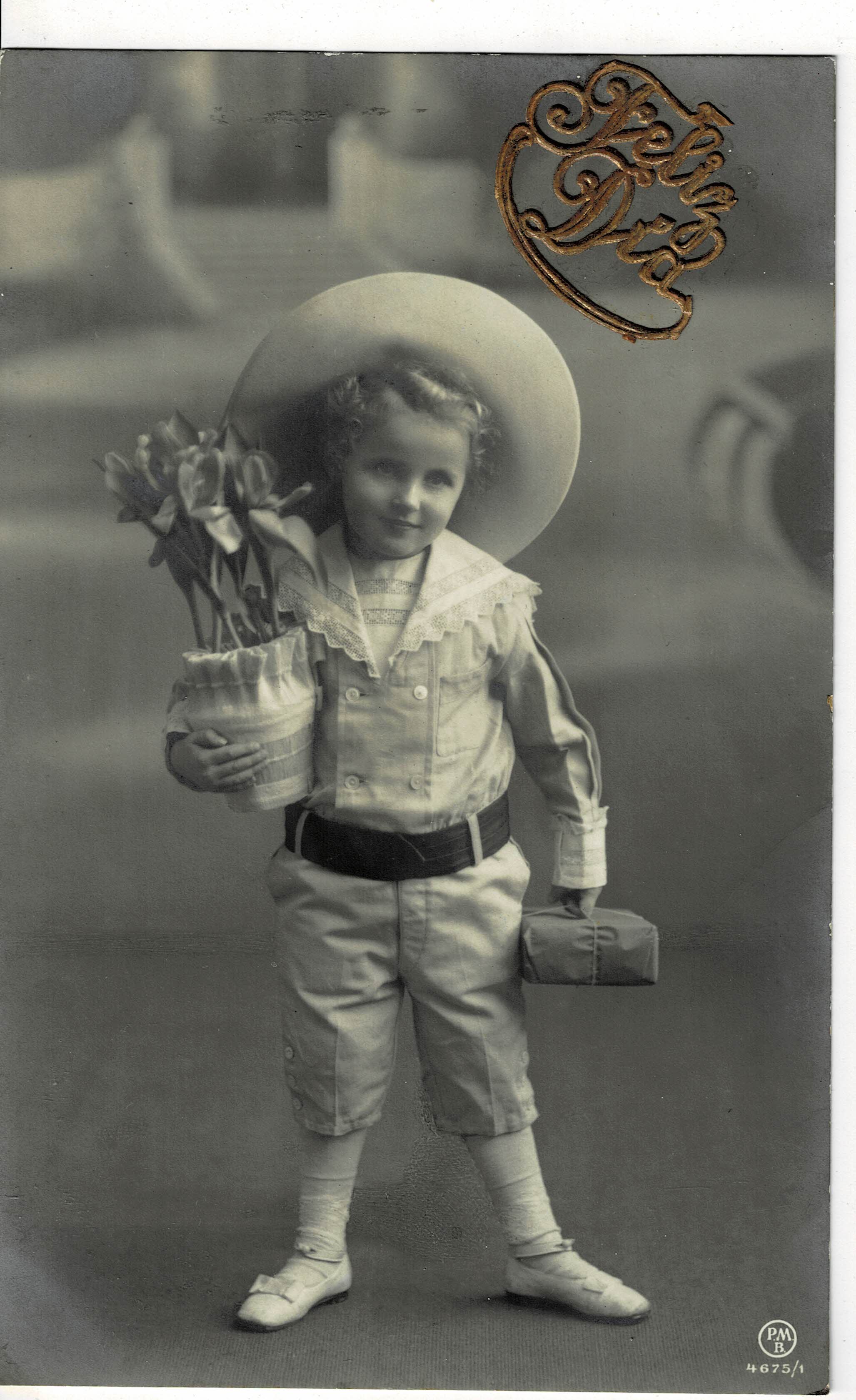 POSTAL DE NIÑOS. FELIZ DIA.