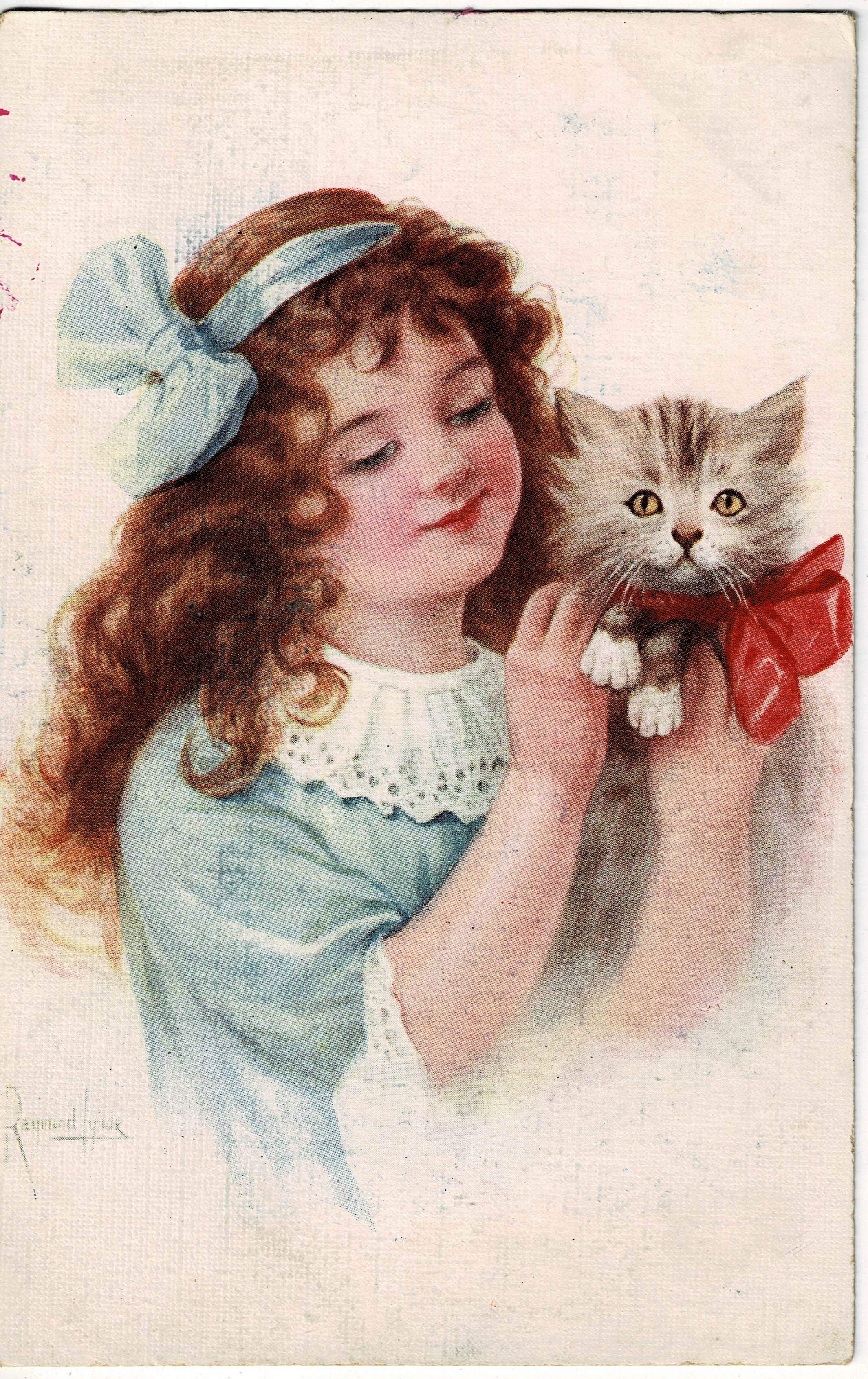 POSTAL DE NIÑOS. DIBUJO NIÑA.