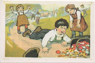 POSTAL DE NIÑOS. REPRODUCCION.