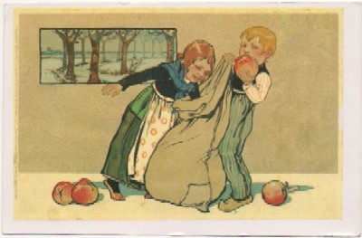POSTAL DE NIÑOS. REPRODUCCION.