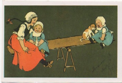 POSTAL DE NIÑOS. REPRODUCCION.