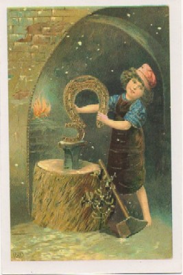 POSTAL DE NIÑOS. REPRODUCCION.