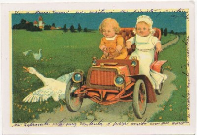 POSTAL DE NIÑOS. REPRODUCCION.