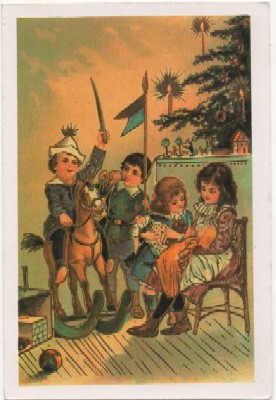 POSTAL DE NIÑOS. REPRODUCCION.